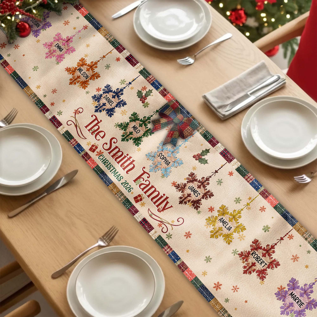 christmas-together-custom-family-name-snowflake-patchwork-effect-mantel-scarf-fireplace-scarf-personalized-table-runner-1