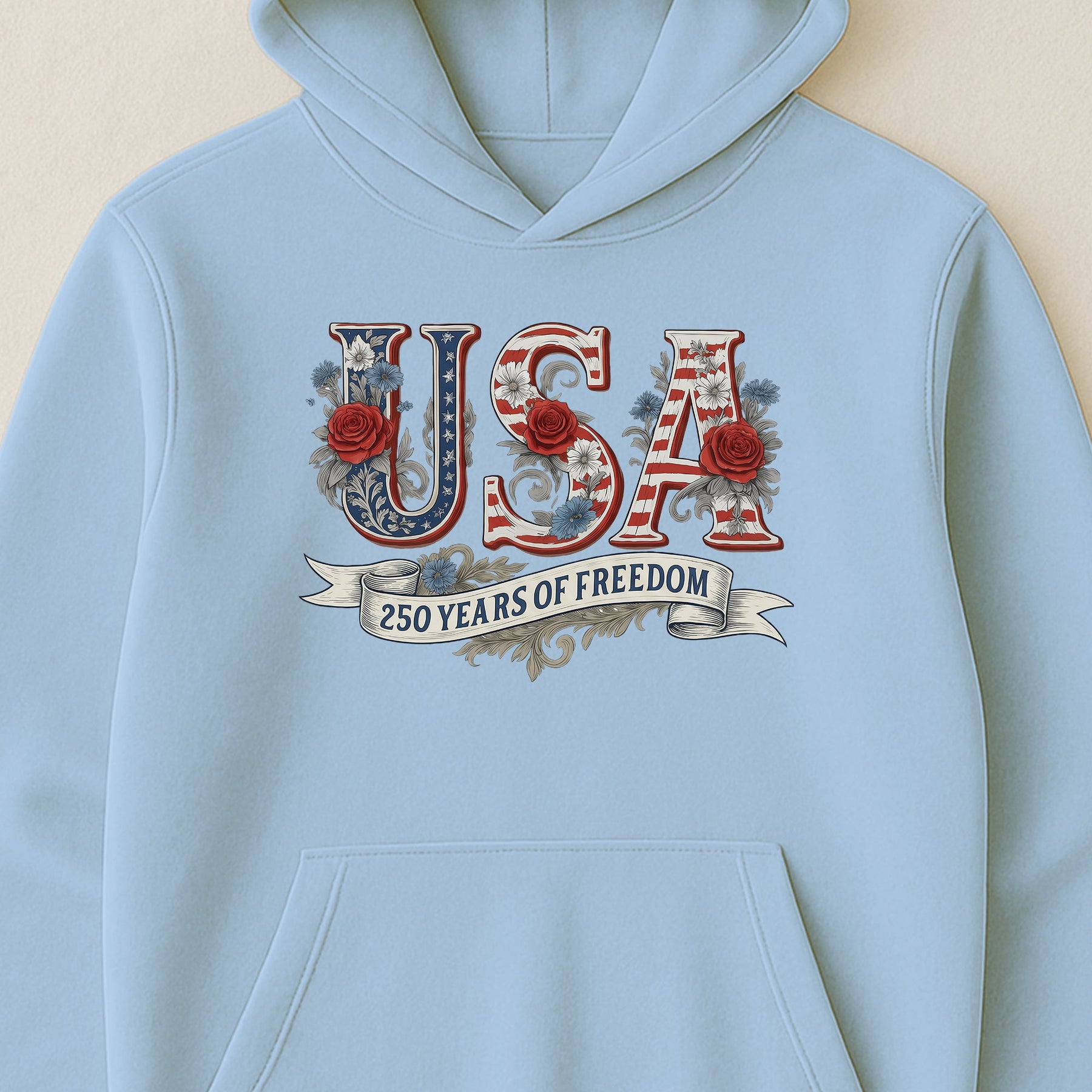 USA Floral 250 Years Of Freedom Vintage - Shirt