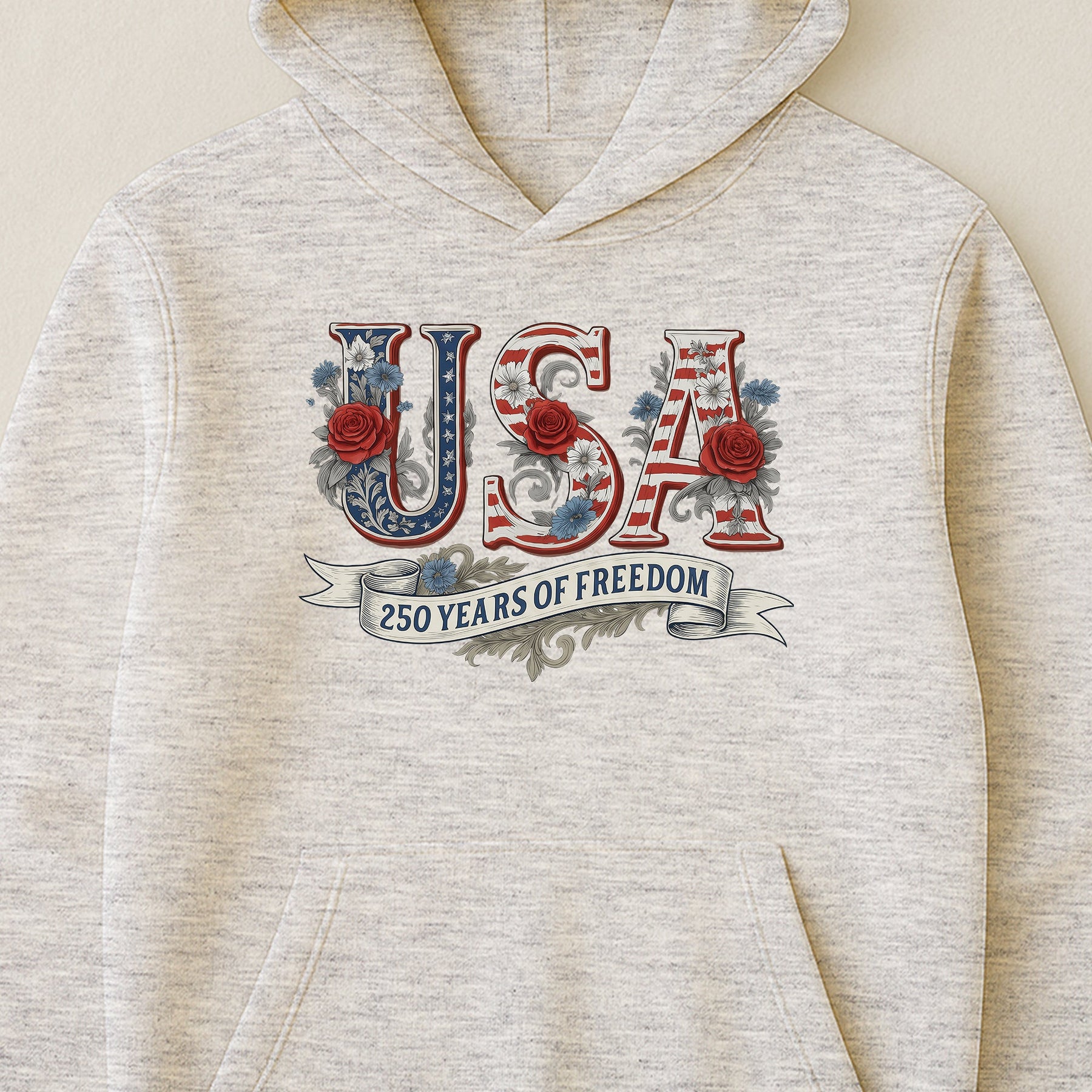 USA Floral 250 Years Of Freedom Vintage - Shirt