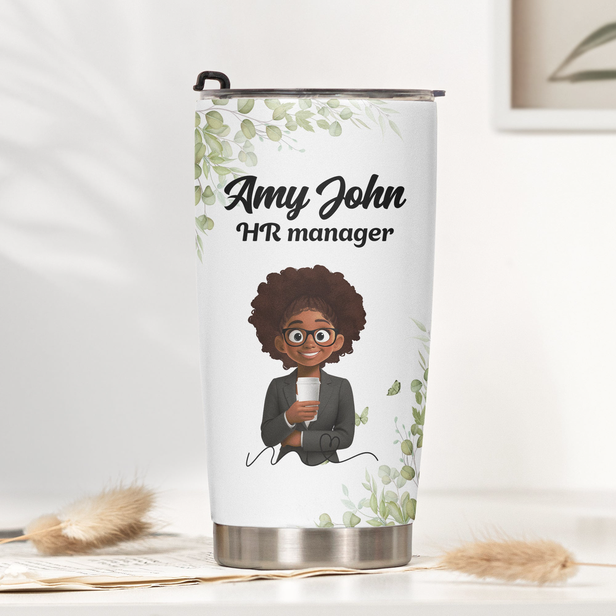 Custom Character For Coworker, Boss, Teacher With Name - Personalized Tumbler