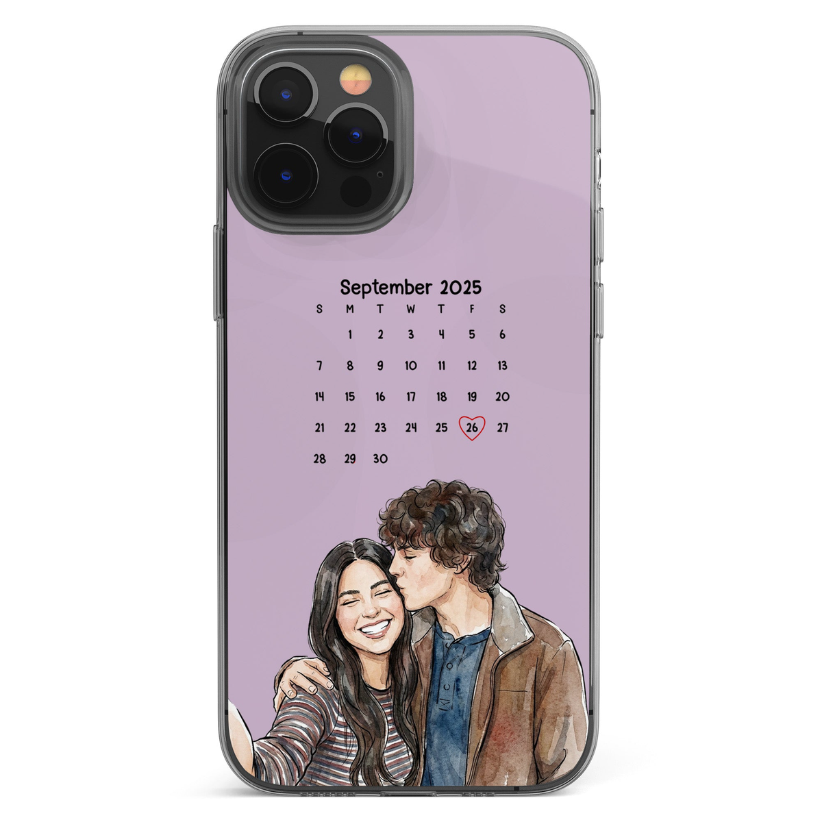Custom Couple Photo & Date Matching Phone Case For Her, Him - Personalized Phone Case