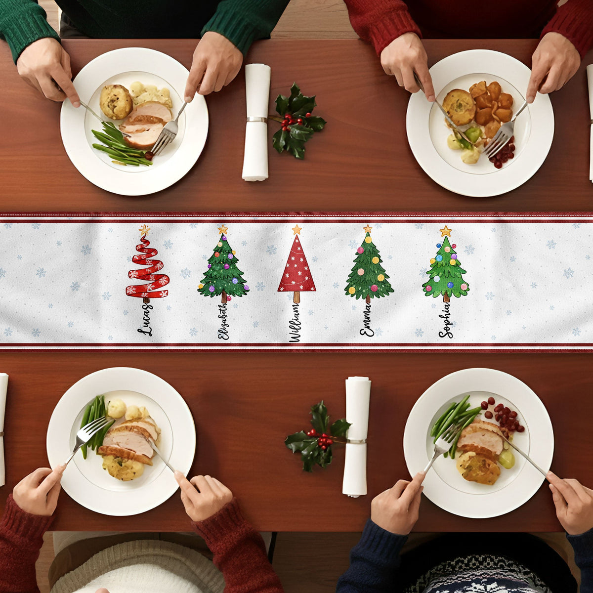 Custom Family Name New Version Christmas Decor Gifts - Personalized Table Runner