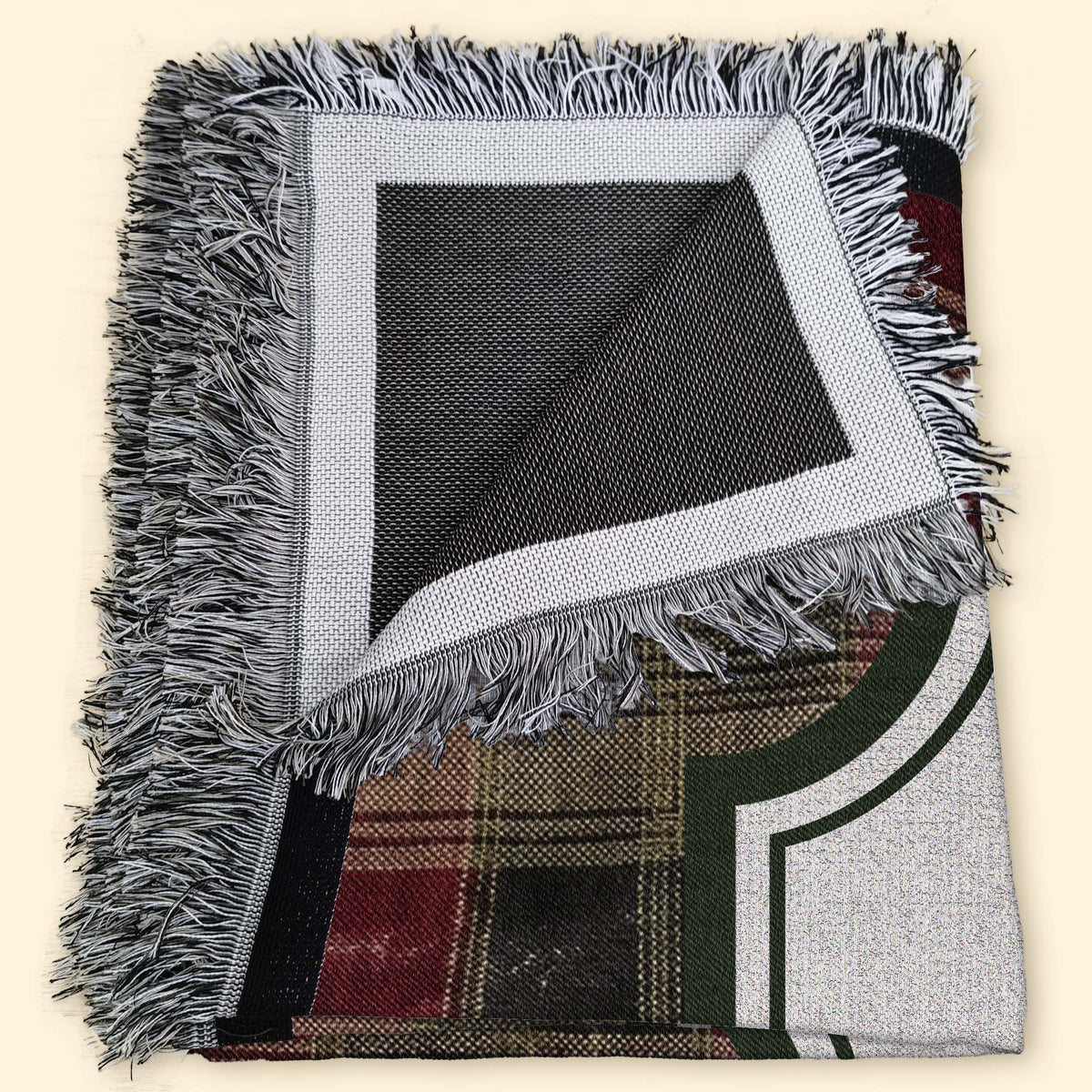 Custom Family Name On Christmas Tree Plaid Holiday Decor - Personalized Blanket