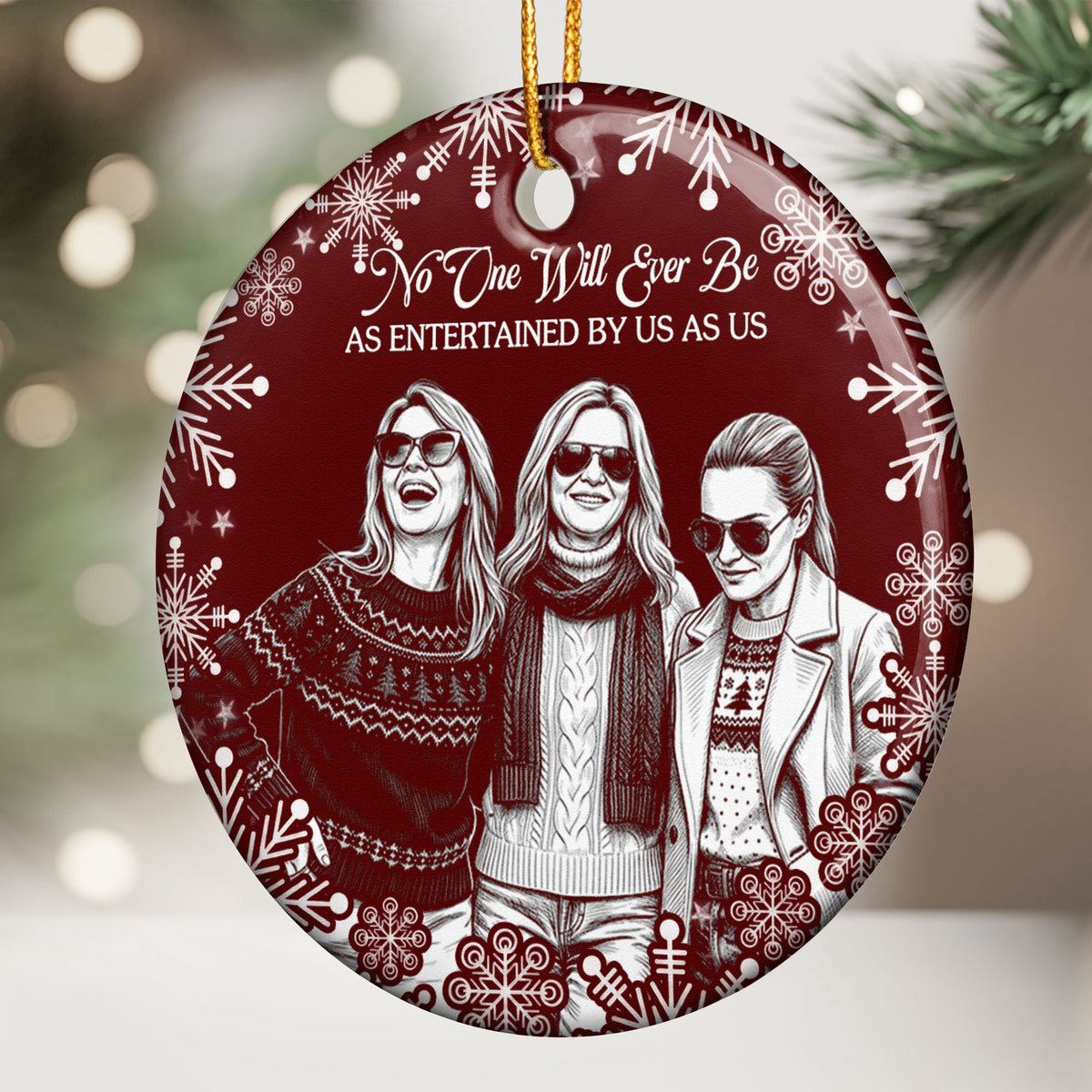 Custom Friendship Photo Christmas Gifts For Friends, Sisters, Besties - Personalized Ornament