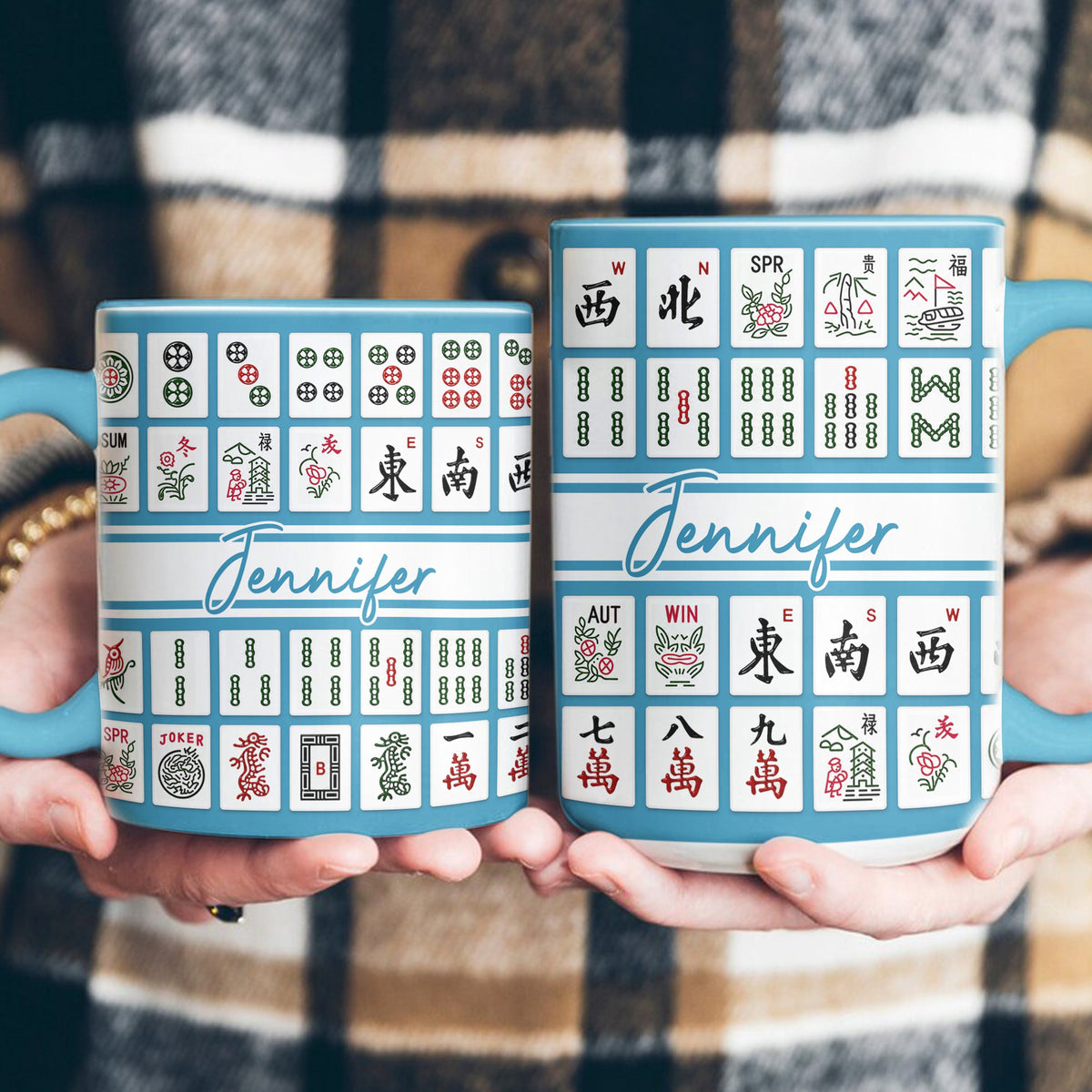 Custom Monogram, Name Gift For Mahjong Lovers - Personalized Mug