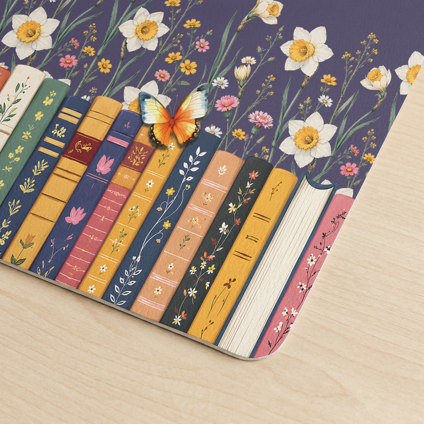 Custom Name & Birthflower For Book Lovers, Book Clubs - Personalized Desk Mat