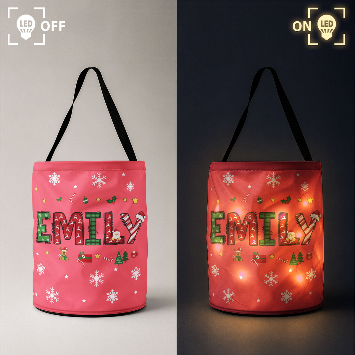 Custom Name Christmas Alphabet For Kid, Son, Daughter, Grandkids - Personalized Basket
