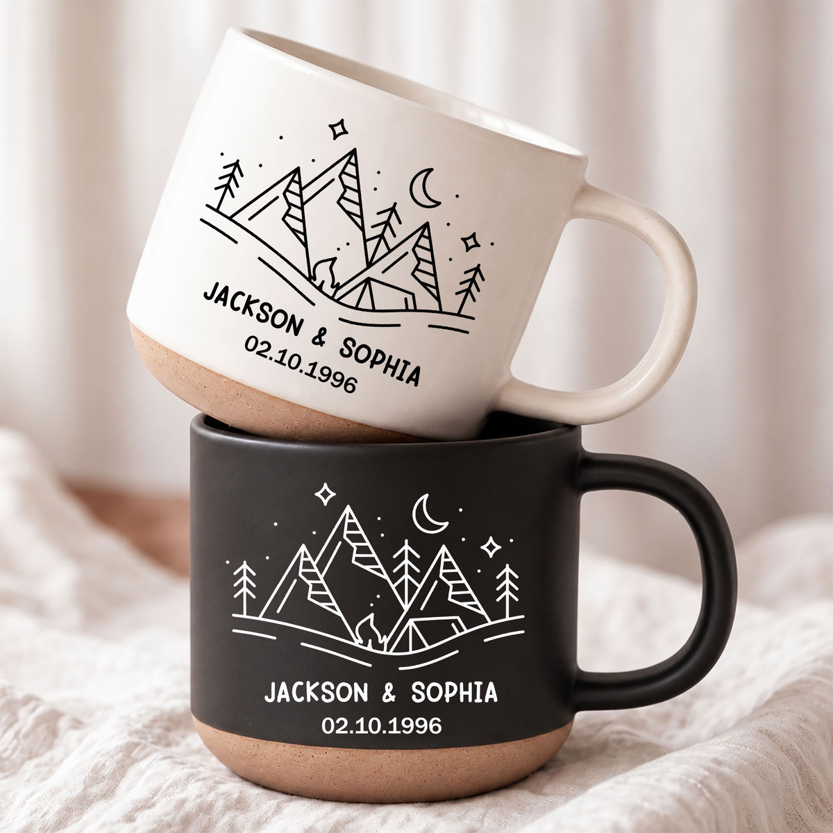 Custom Name Couple Anniversary Valentine's Day Gifts For Her, Him - Personalized Mug