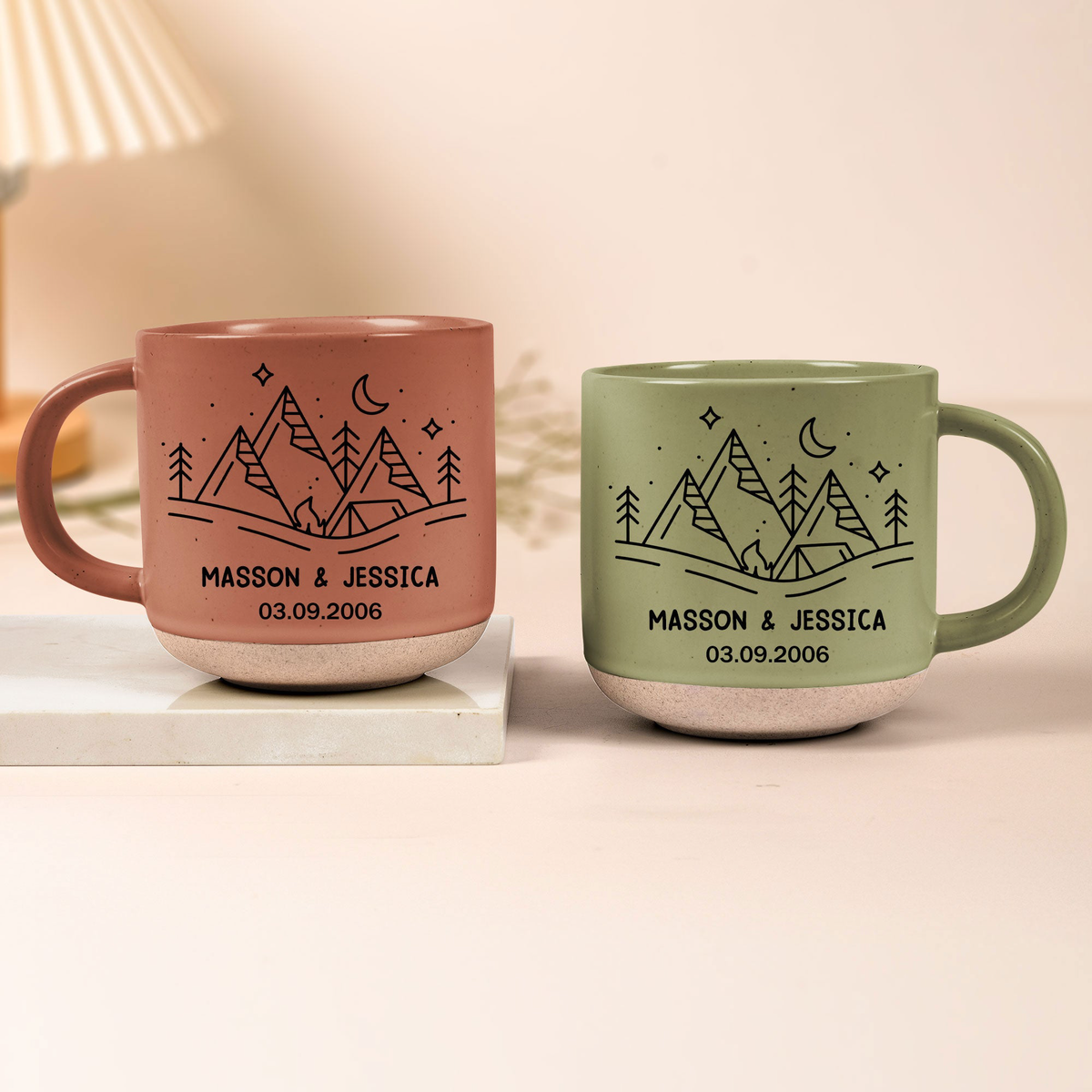 Custom Name Couple Anniversary Valentine's Day Gifts For Her, Him - Personalized Mug