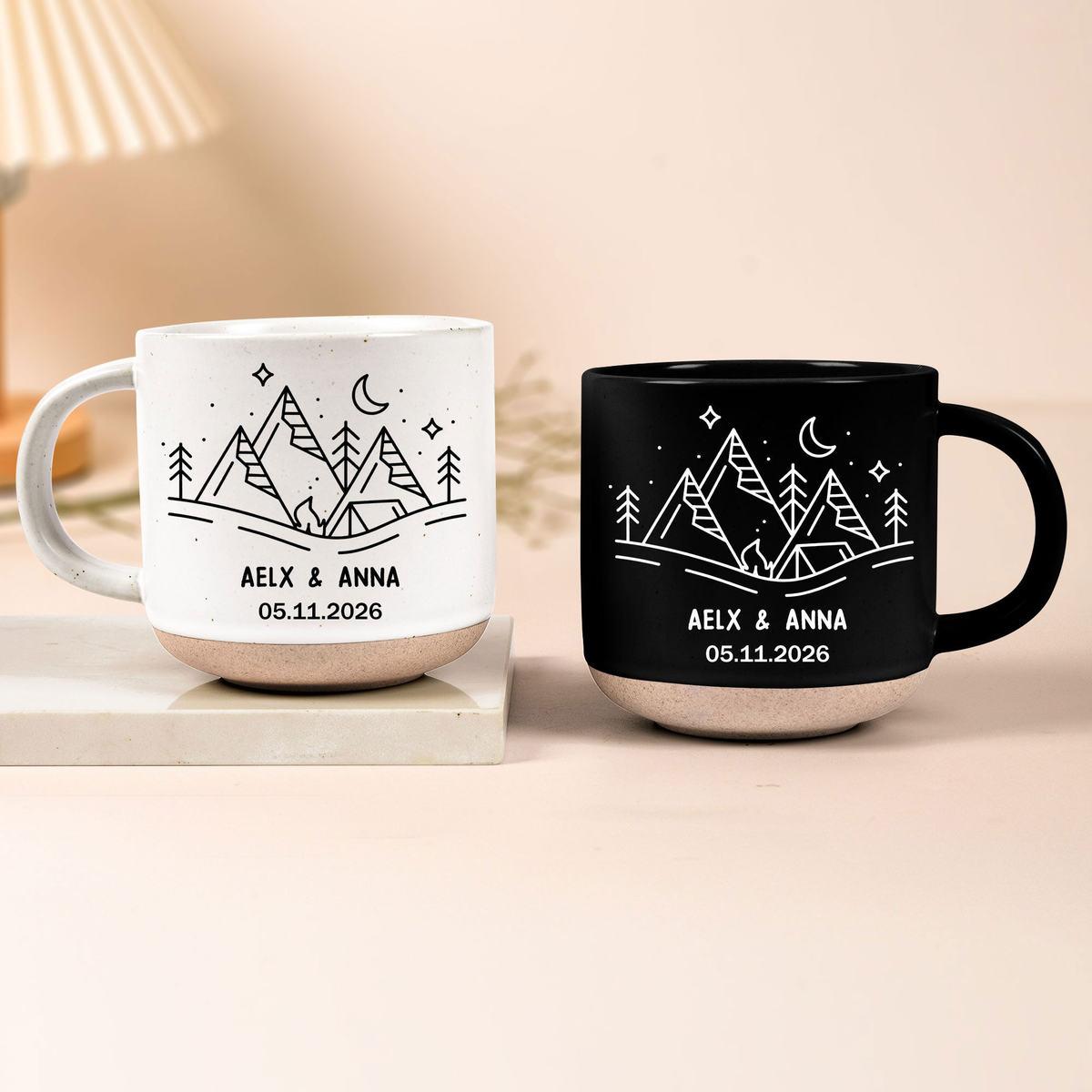 Custom Name Couple Anniversary Valentine's Day Gifts For Her, Him - Personalized Mug