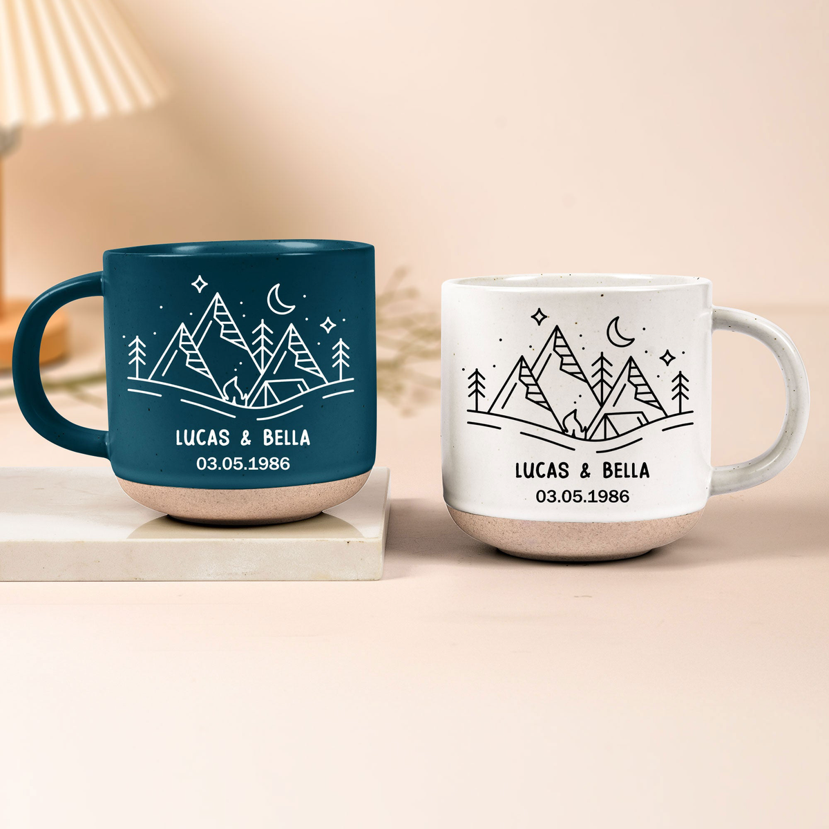 Custom Name Couple Anniversary Valentine's Day Gifts For Her, Him - Personalized Mug