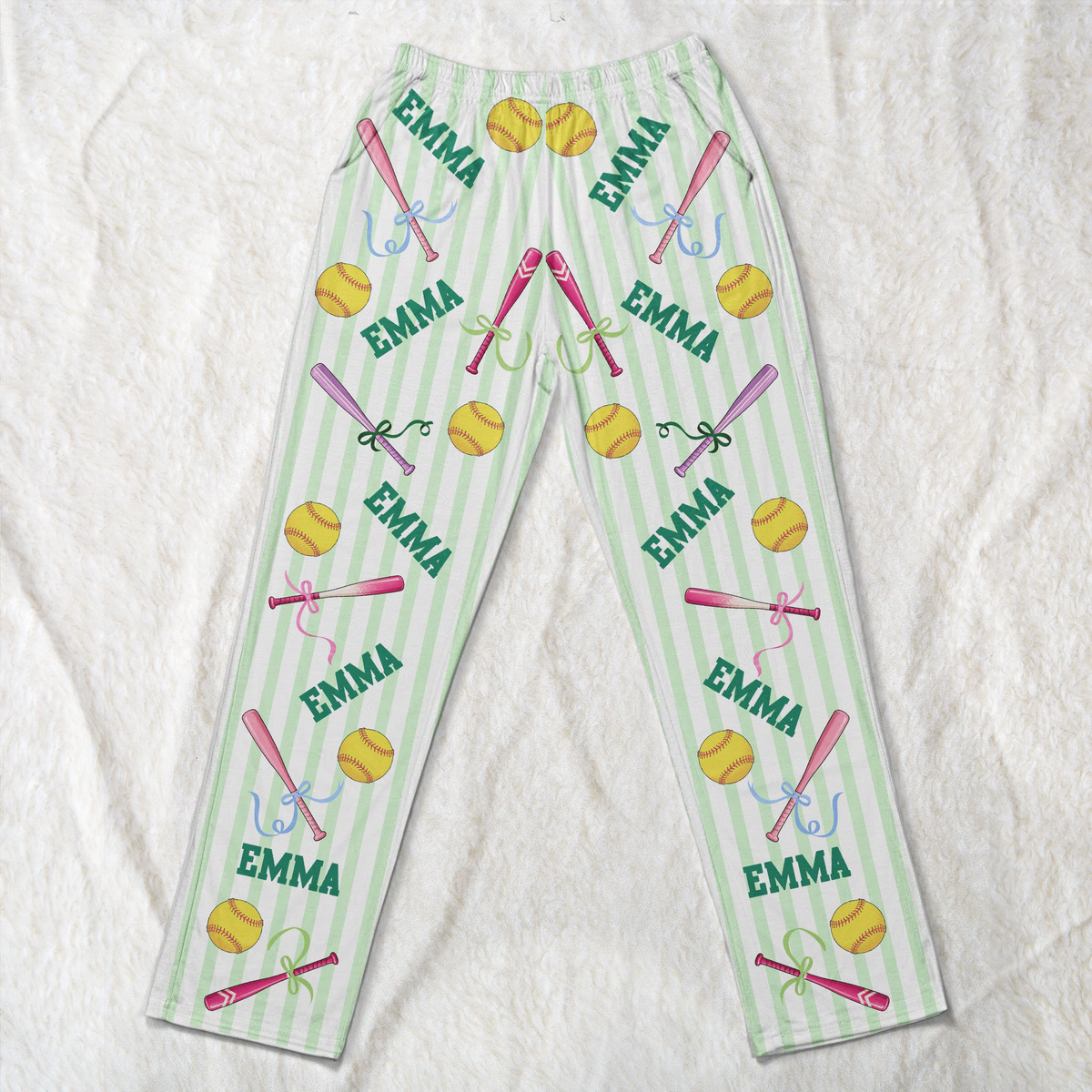 Custom Name Gift For Softball Lovers, Softbal Player, Softball Girls - Personalized Lounge Pants