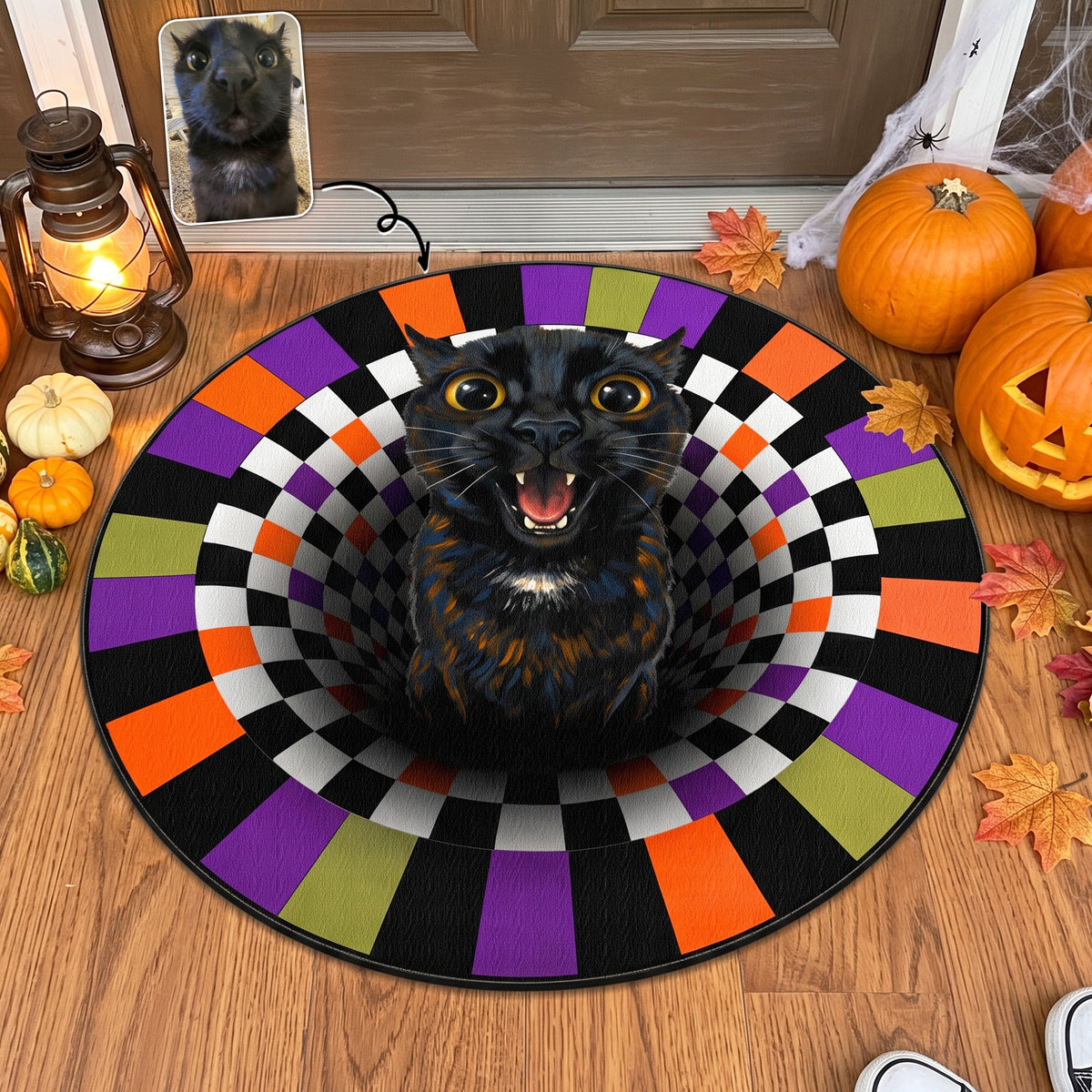 Custom Pet Photo Funny Scream Art - Personalized Doormat