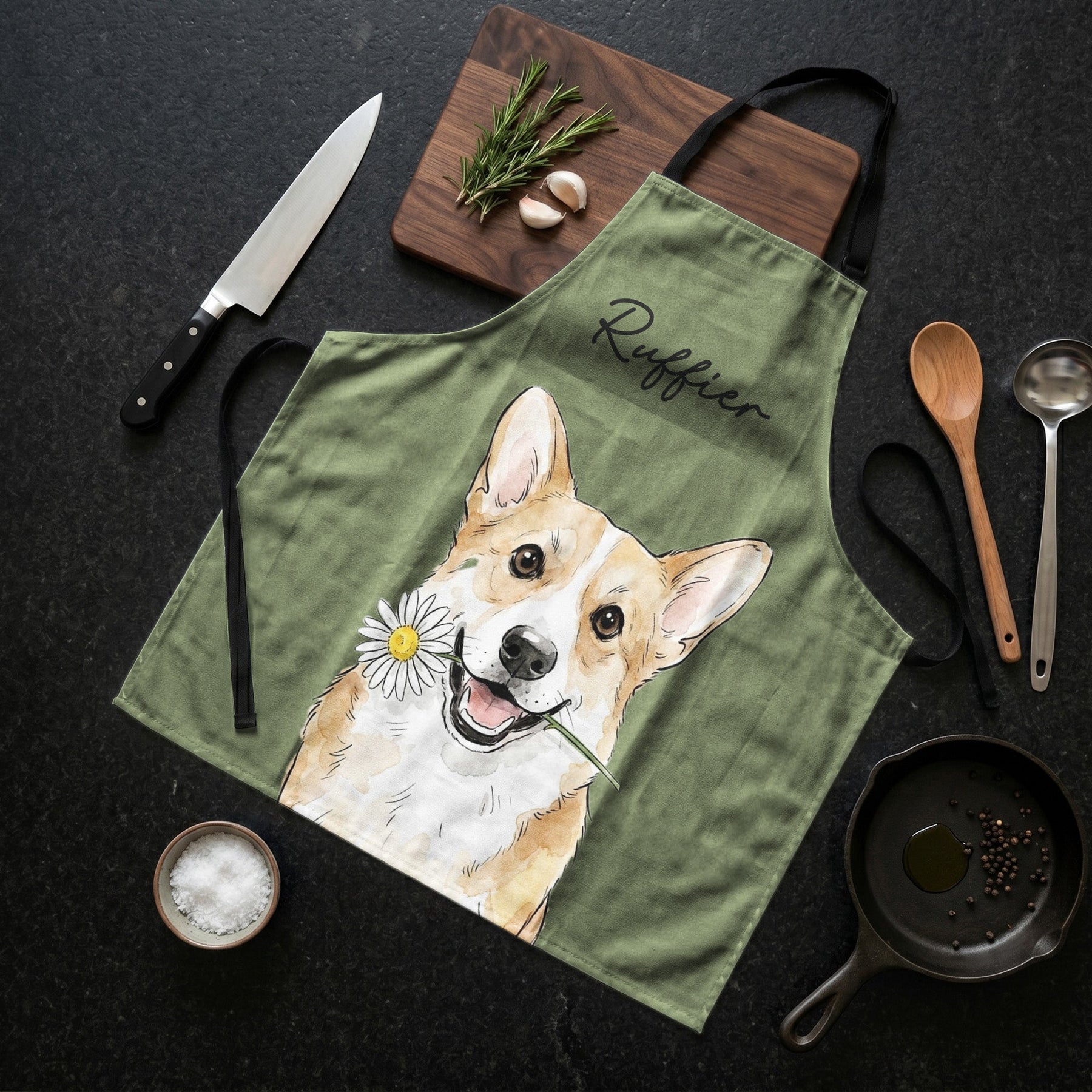 Custom Pet Portrait Gifts For Pet Lovers Kitchen Apron For Women Men - Personalized Apron