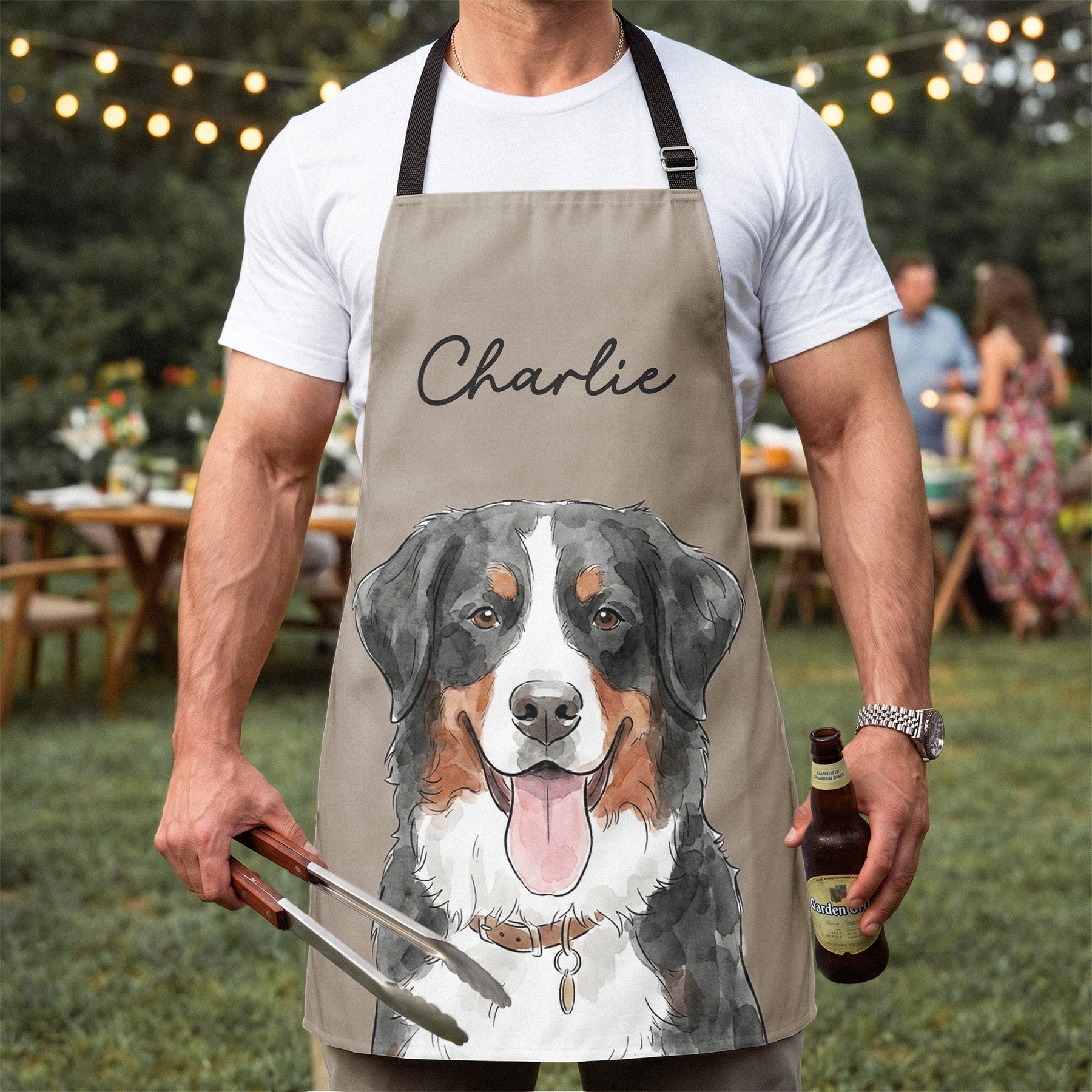 Custom Pet Portrait Gifts For Pet Lovers Kitchen Apron For Women Men - Personalized Apron