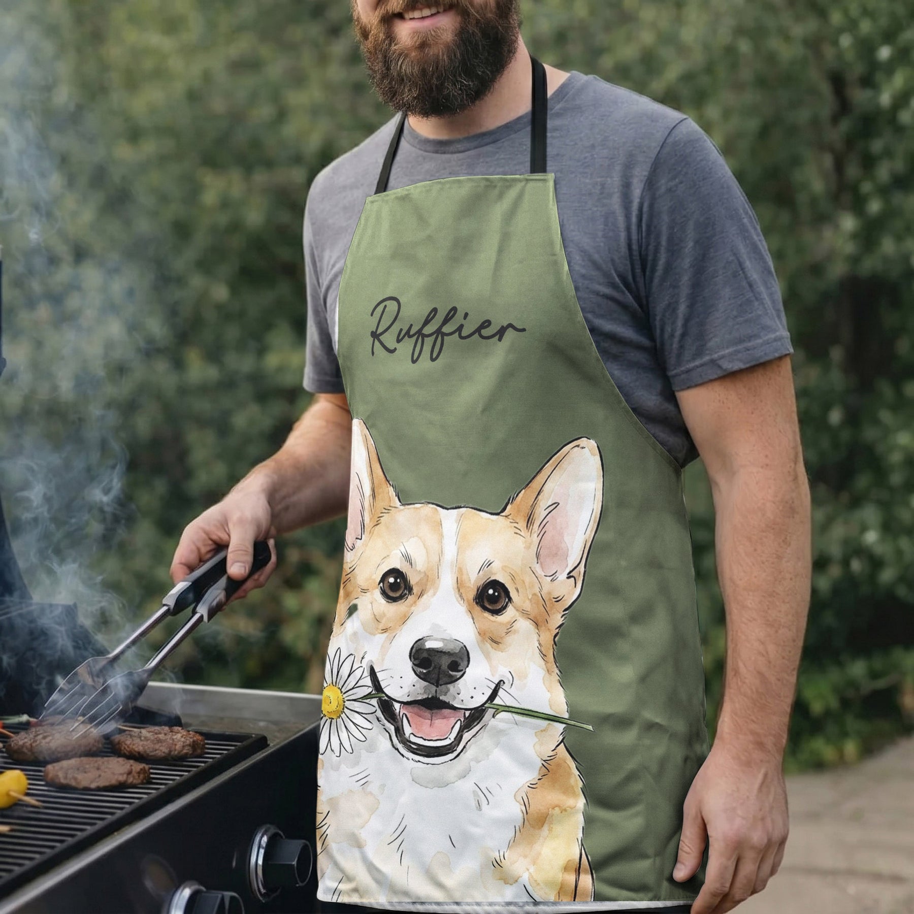 Custom Pet Portrait Gifts For Pet Lovers Kitchen Apron For Women Men - Personalized Apron