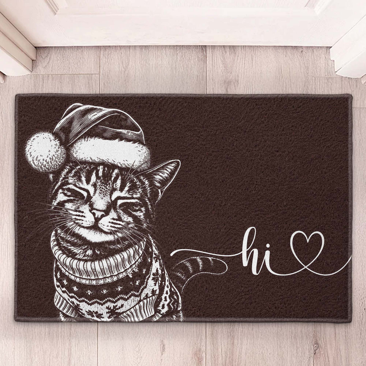 Custom Pet Portrait Sketch Art Christmas Gifts For Pet Lovers - Personalized Doormat