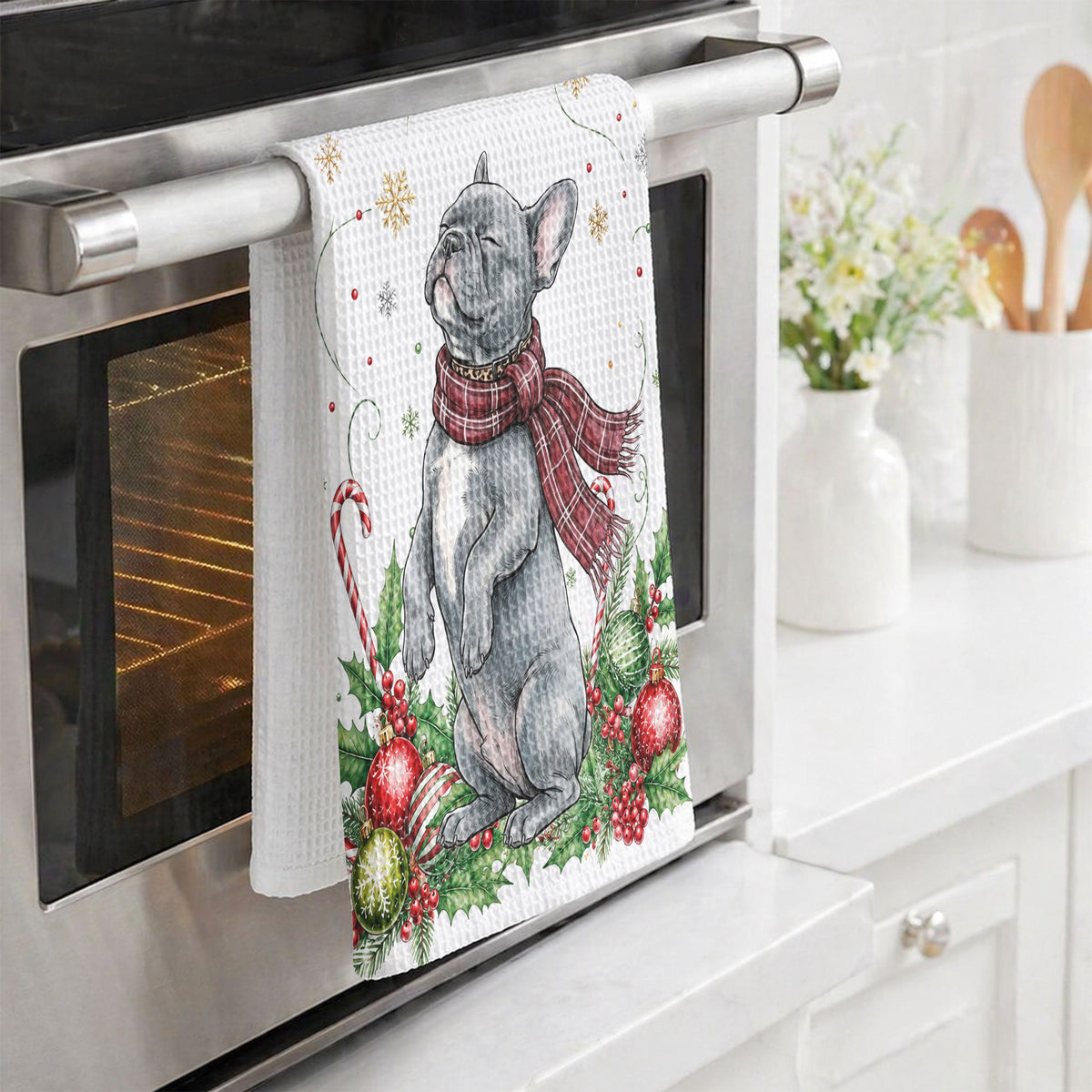 Custom Photo Christmas Gift For Pet Lover, Housewarming Gift, Hostess Gift, Kitchen Decor - Personalized Kitchen Towel