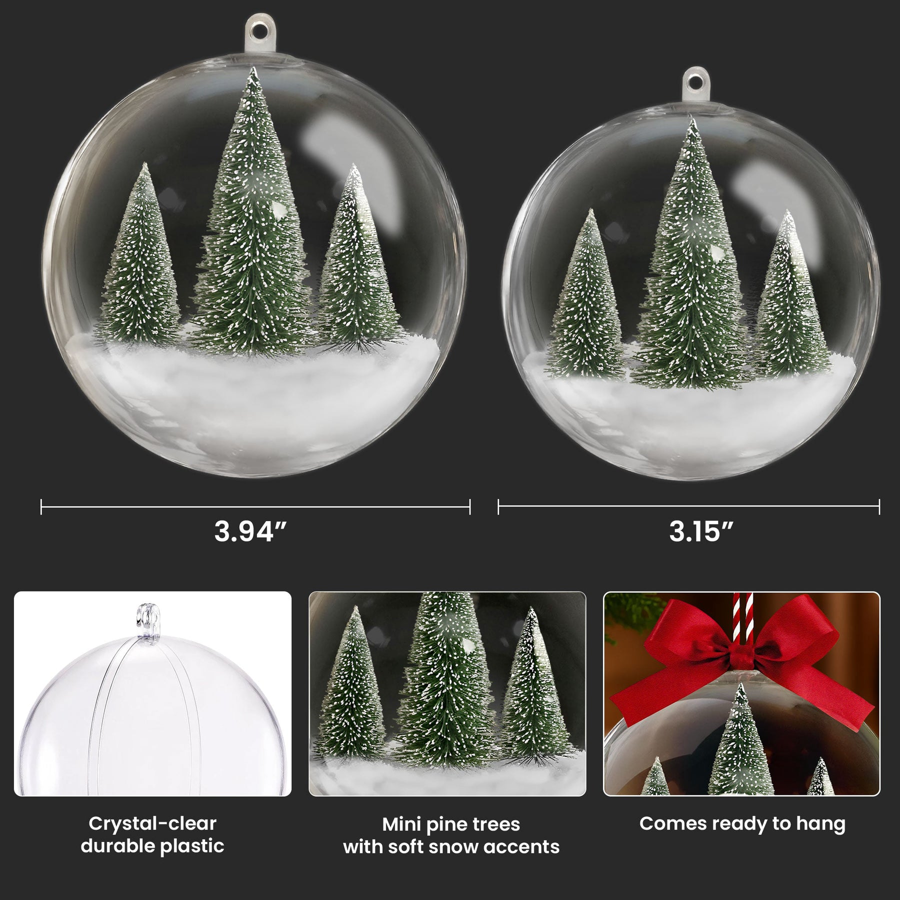 Custom Photo Graduation Christmas Gift Fot Daughter Son, Xmas Snow Ball Decoration - Personalized Ornament