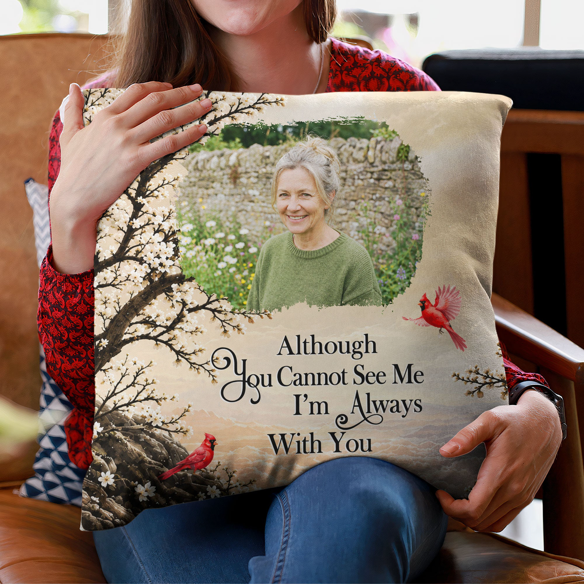 Custom Photo Memorial Gifts I'm Always With You Sympathy Gifts - Personalized Pillow