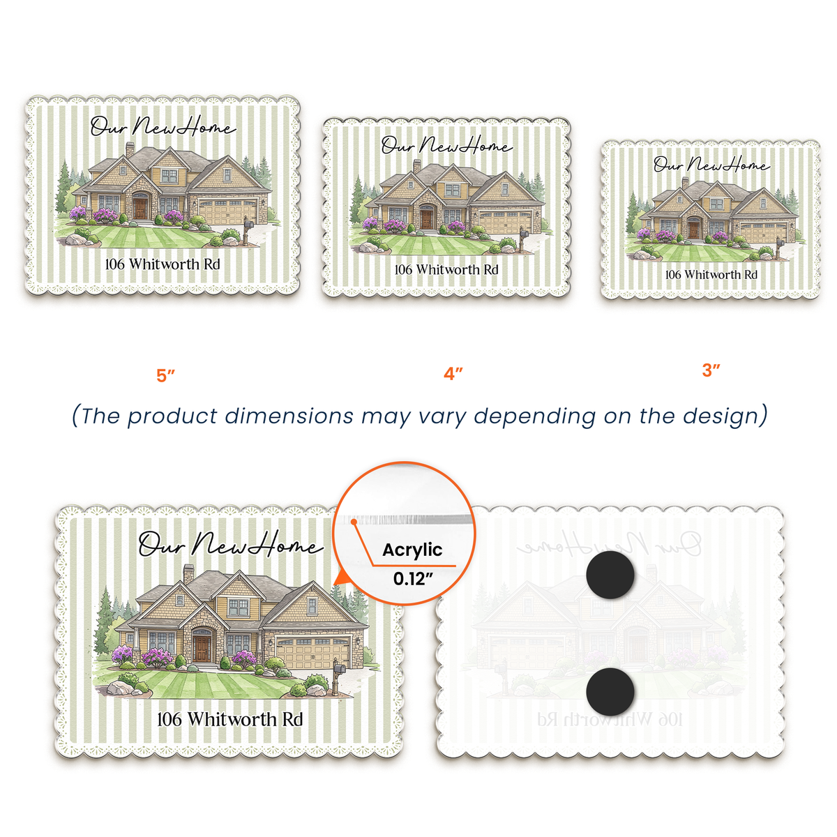 Custom Photo New House Gifts For Couple, Family - Personalized Magnet