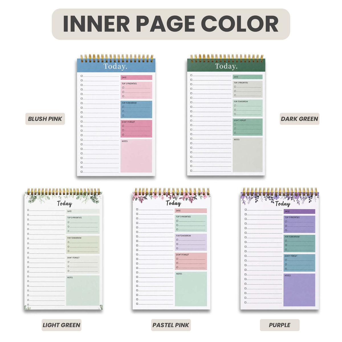 Daily Planner Custom Name, Birth Flower - Custom Planner