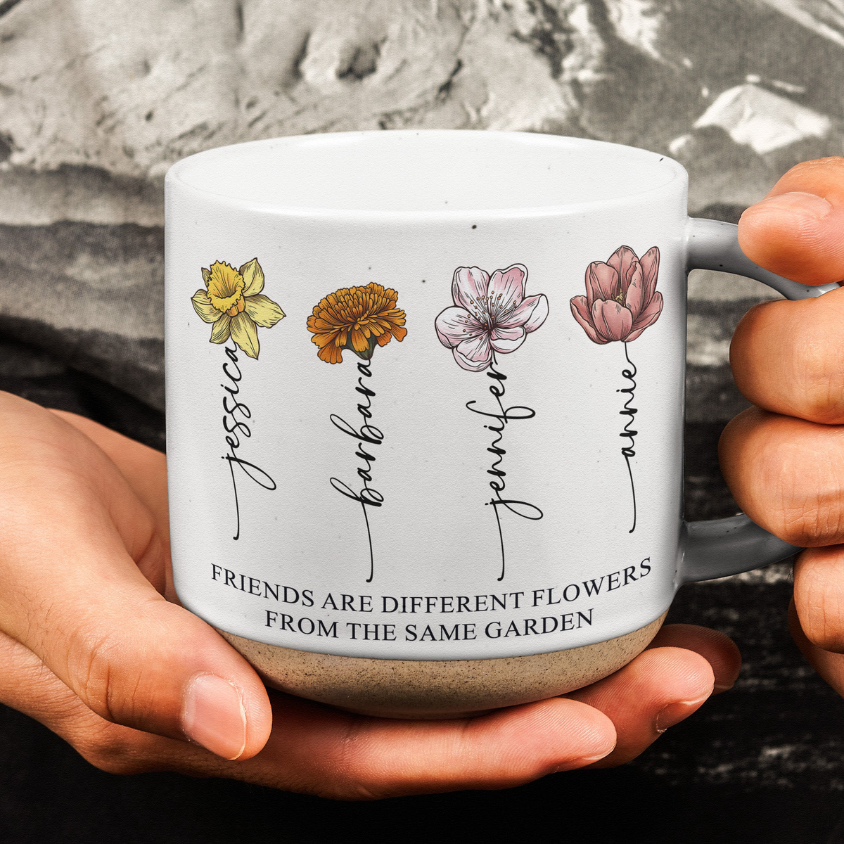 Diffrent Flowers From The Same Garden Gifts For Sisters, Friends - Personalized Mug