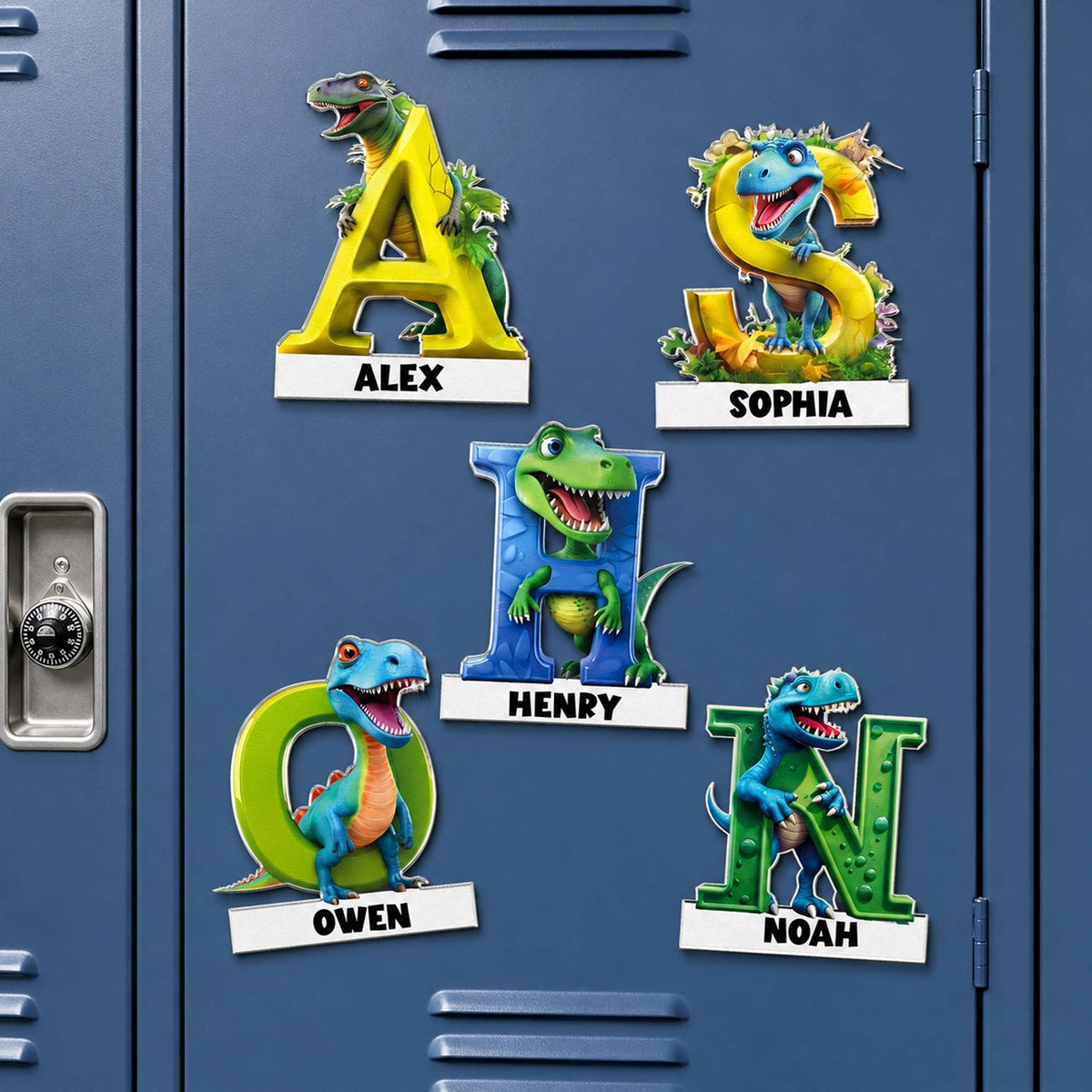 Dinosaur Alphabet - Personalized Magnet