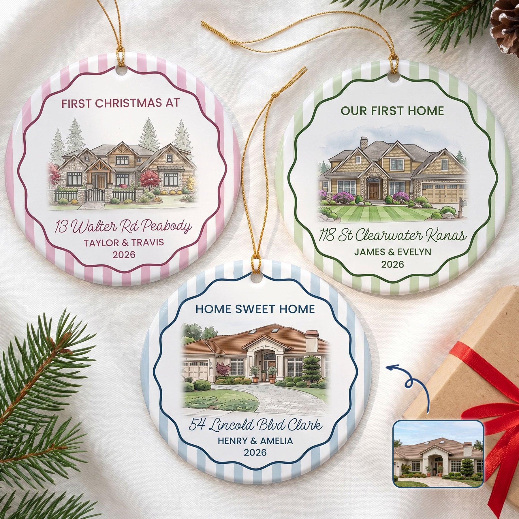 First Christmas At Our New Home Christmas Gifts For Couple, Family - Personalized Ornament