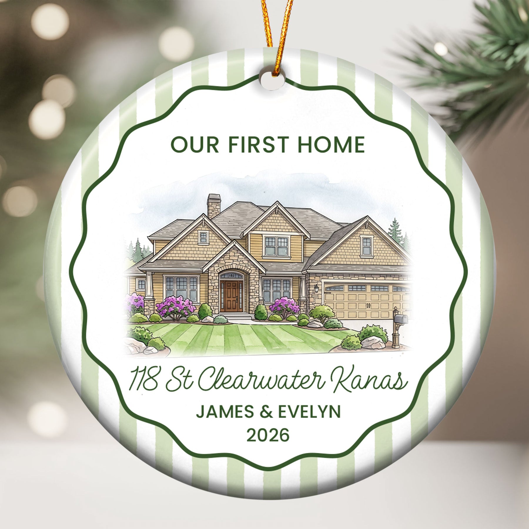 First Christmas At Our New Home Christmas Gifts For Couple, Family - Personalized Ornament