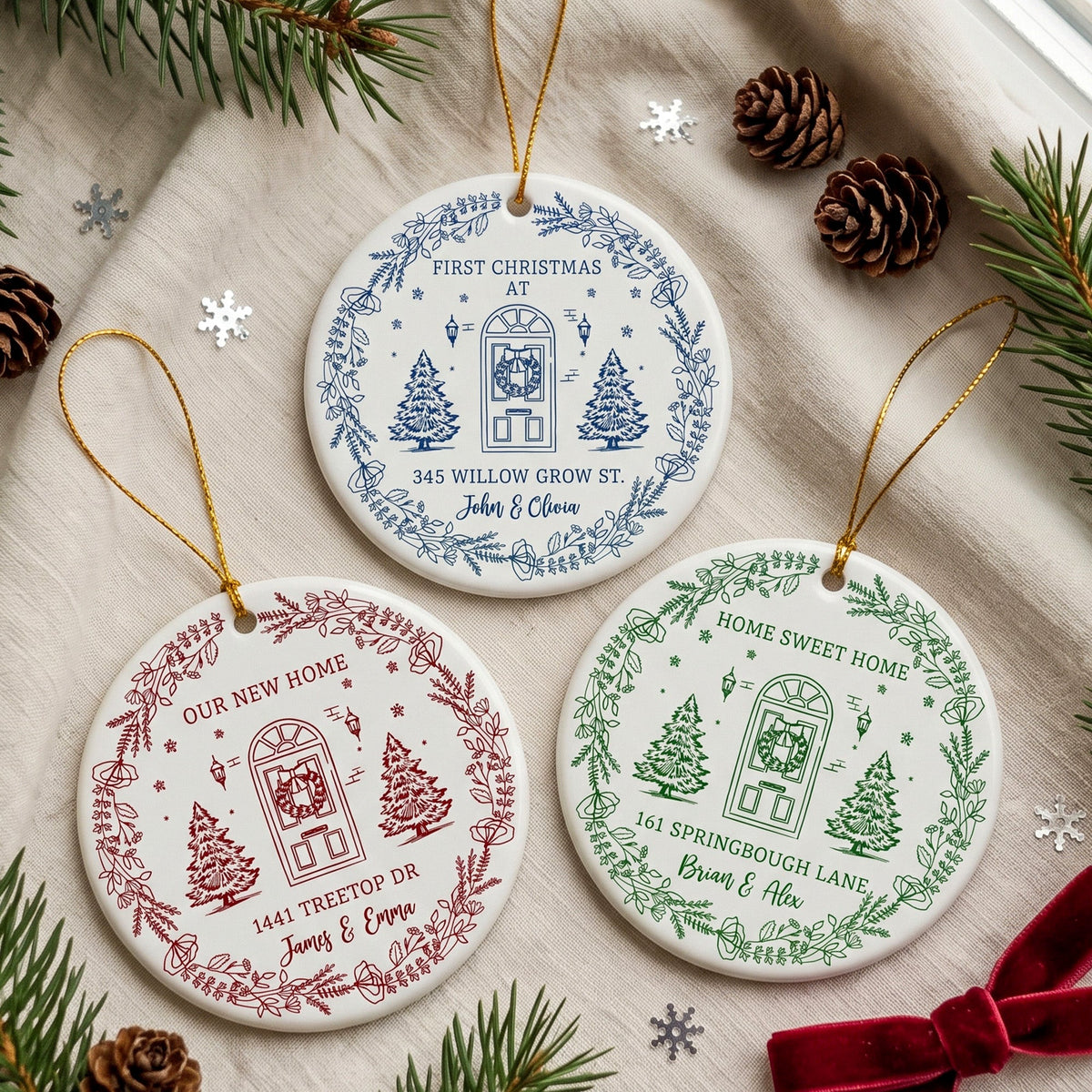 First Christmas At Our New House Newlywed Christmas Gift - Personalized Ornament