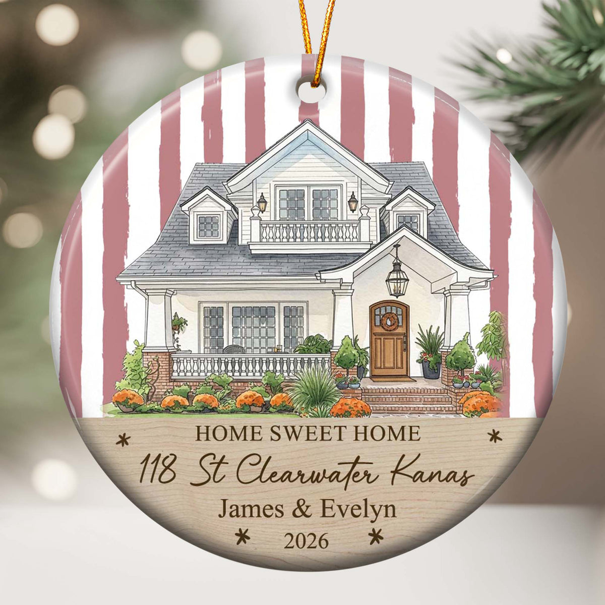 First Christmas In Our New Home, Personalized New Home Photo - Personalized Ornament