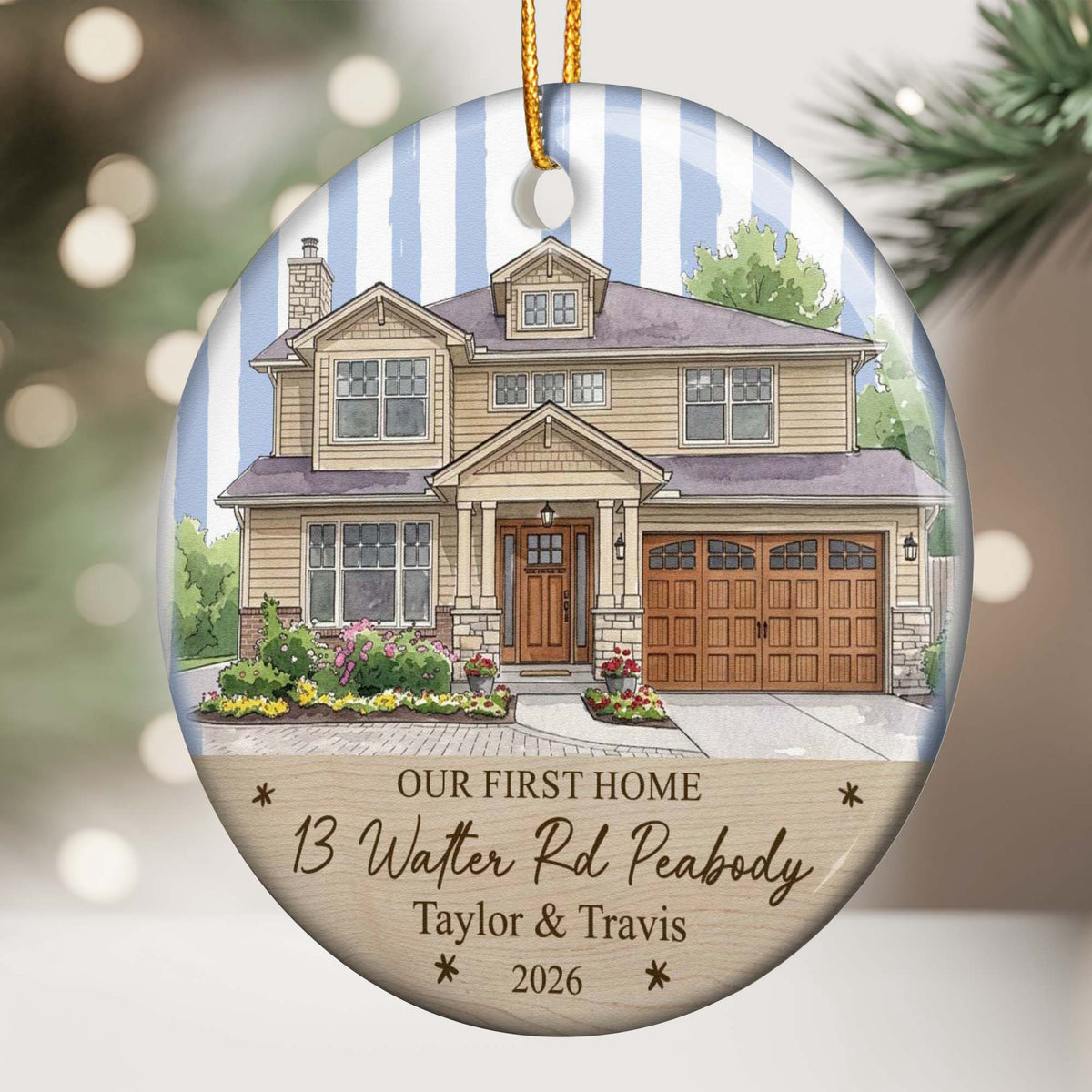 First Christmas In Our New Home, Personalized New Home Photo - Personalized Ornament