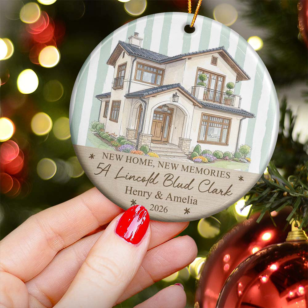 First Christmas In Our New Home, Personalized New Home Photo - Personalized Ornament