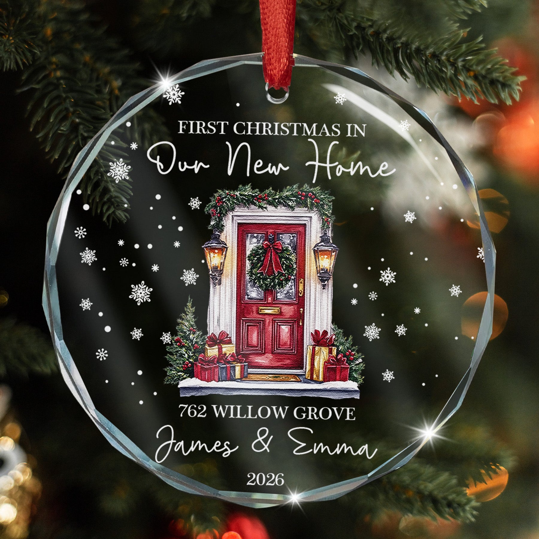First Christmas New Home Gifts For Couple, Family - Personalized Ornament