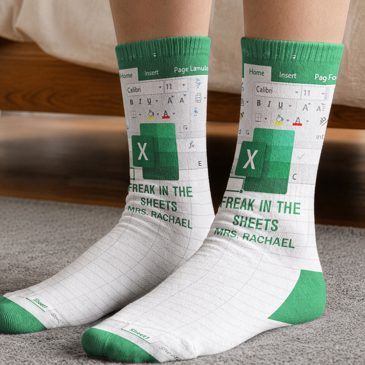 Freak In The Sheets - Funny Gifts For Coworker, Boss - Personalized Socks