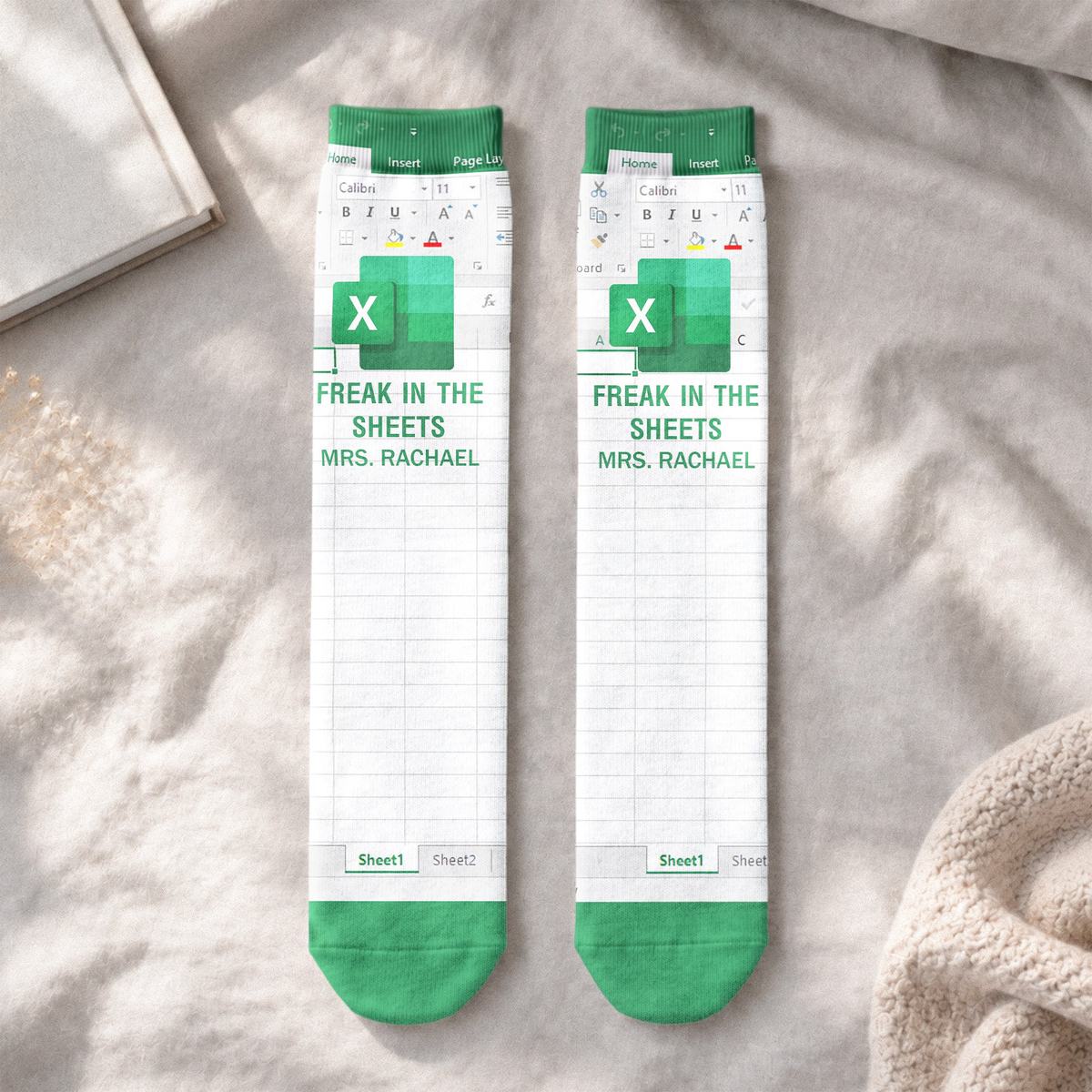 Freak In The Sheets - Funny Gifts For Coworker, Boss - Personalized Socks
