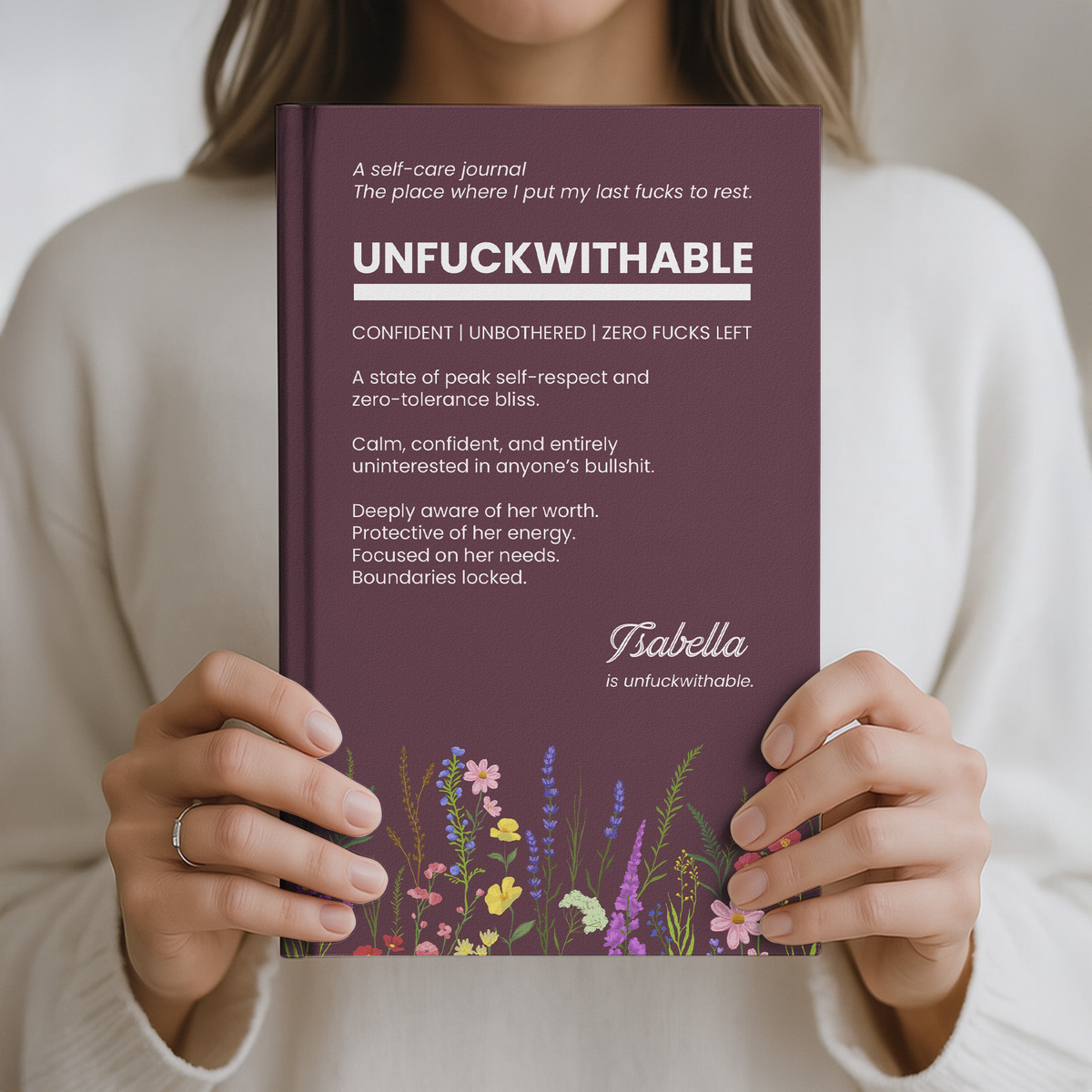 Funny Bulk Gifts For Coworker, Boss, Selfgift - Unfuckwithable - Personalized Journal