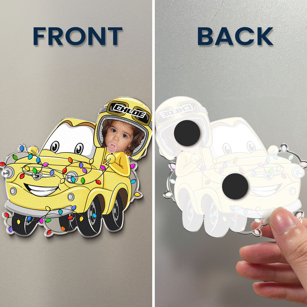 Funny Custom Kid Face Car Toys - Personalized Magnet
