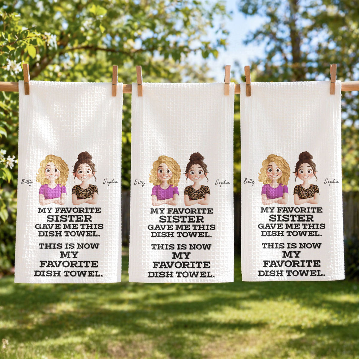 Funny Gift For Sister Mom Grandma Friend - Personalized Kitchen Towel