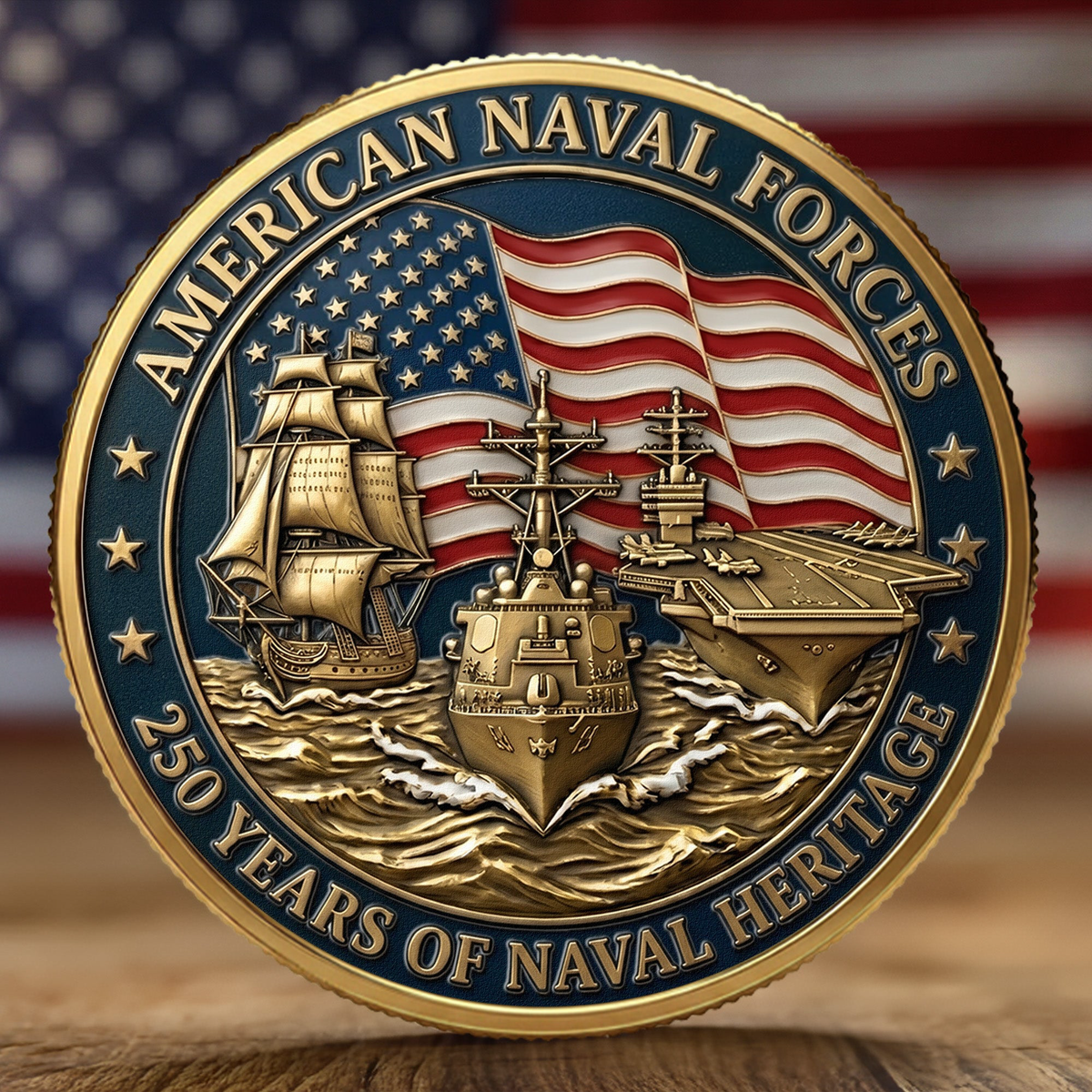 250 Years American Naval Forces - Coin