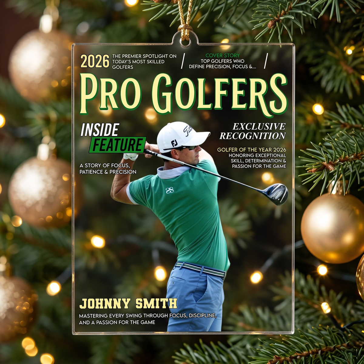 Golf Magazine Gift For Golf Lover Goft Team - Personalized Ornament
