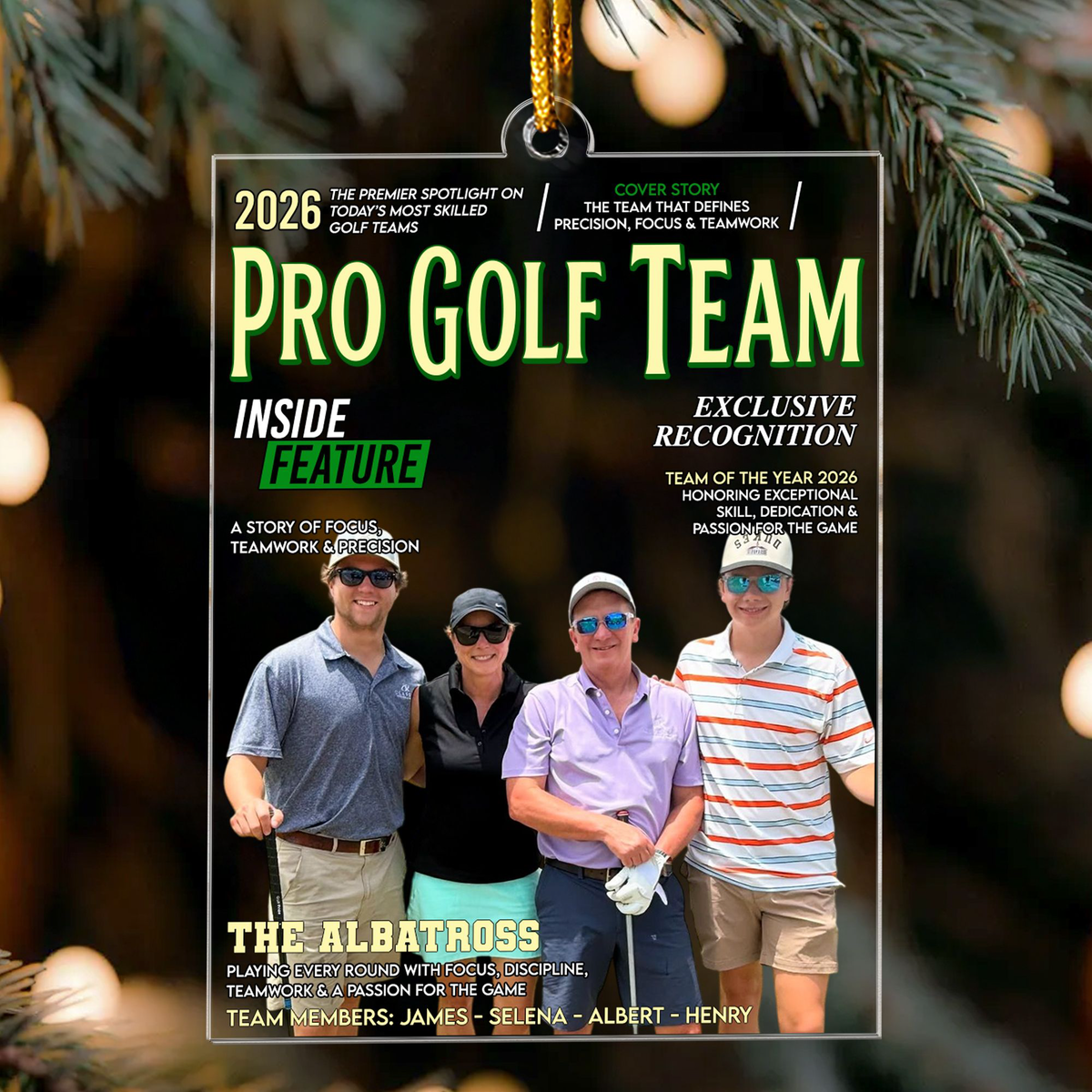 Golf Magazine Gift For Golf Lover Goft Team - Personalized Ornament