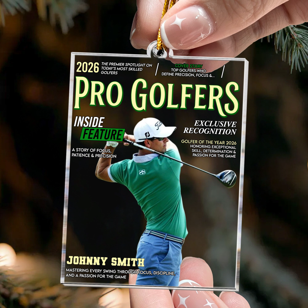 Golf Magazine Gift For Golf Lover Goft Team - Personalized Ornament