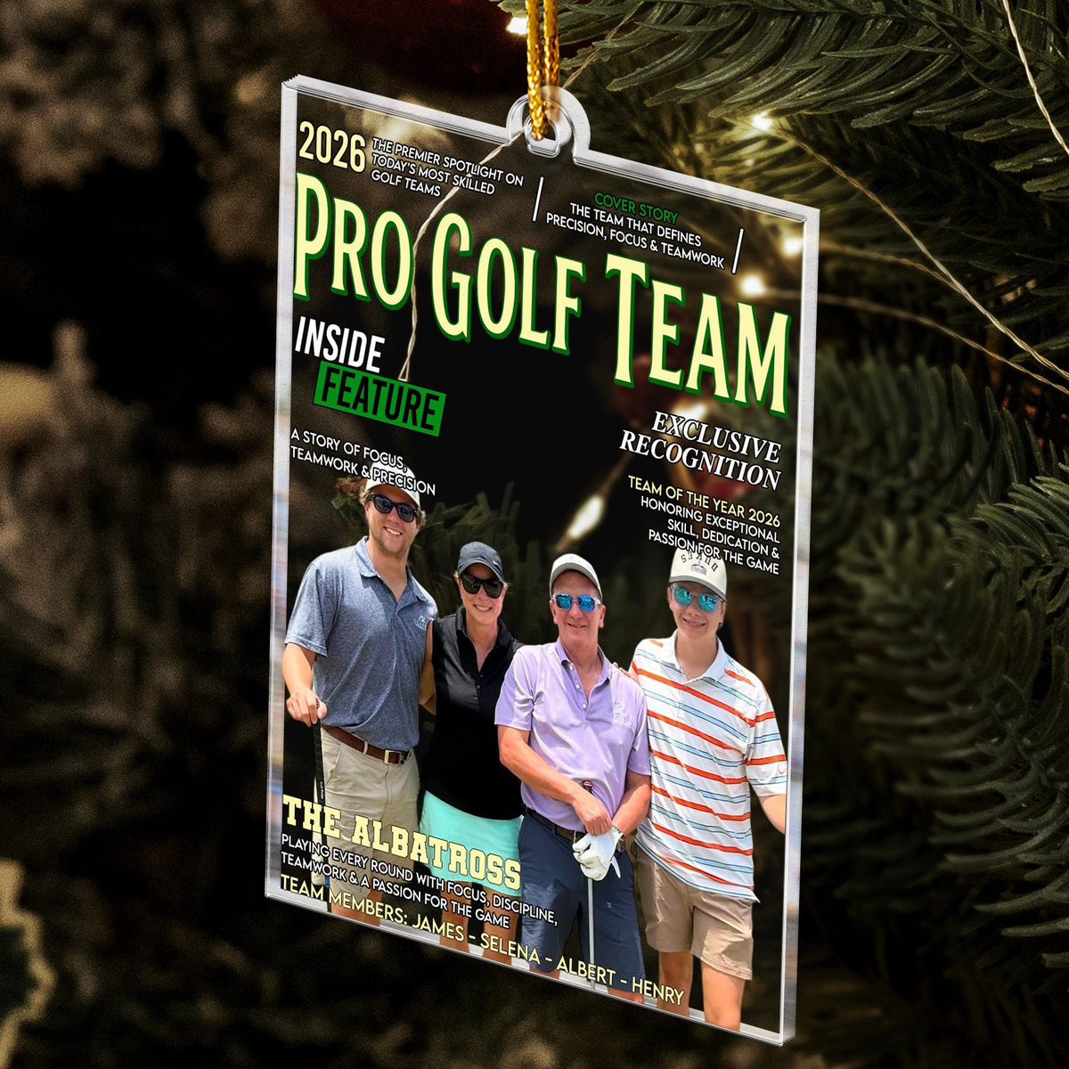 Golf Magazine Gift For Golf Lover Goft Team - Personalized Ornament