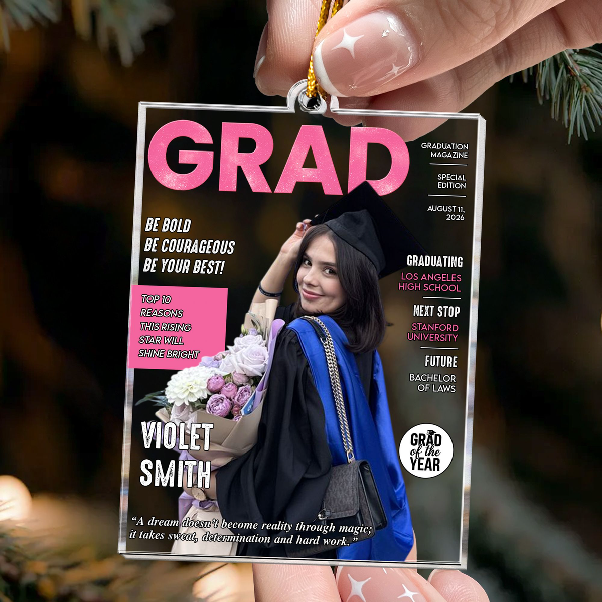 Graduation Magazine - Personalized Ornament