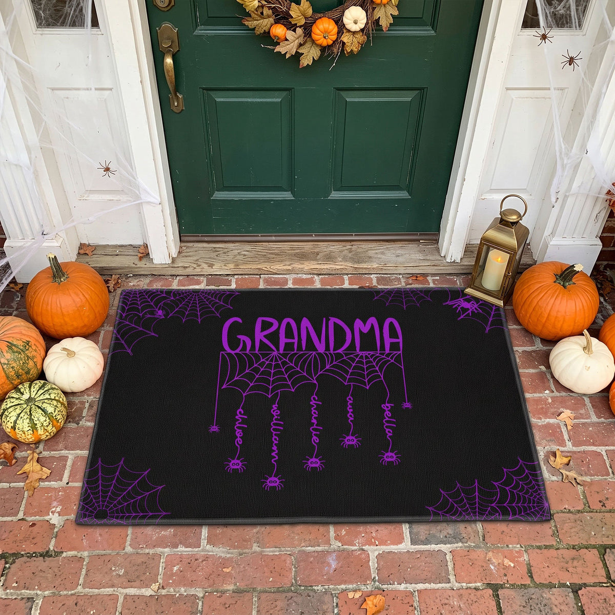Grandma Spooky Spiders Web - Personalized Doormat