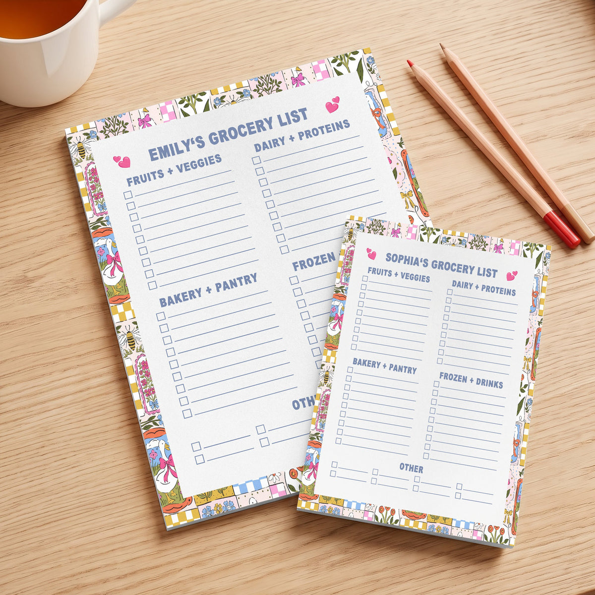 Grocery List Gift For Her Wife Mom Daughter - Personalized Notepad