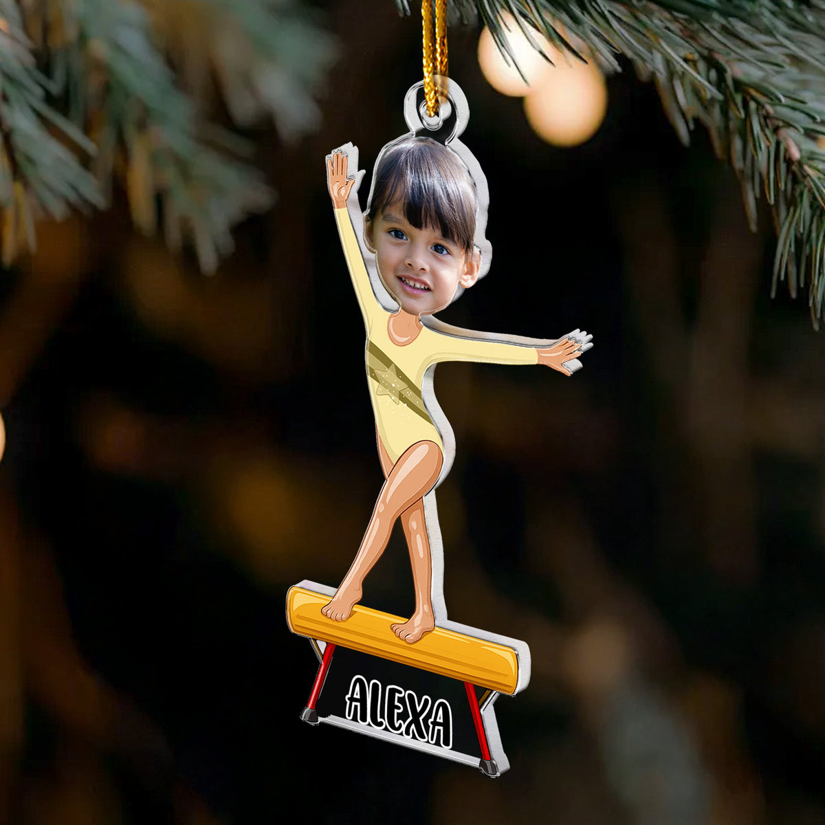 Gymnastic Girl Christmas Gift - Personalized Ornament