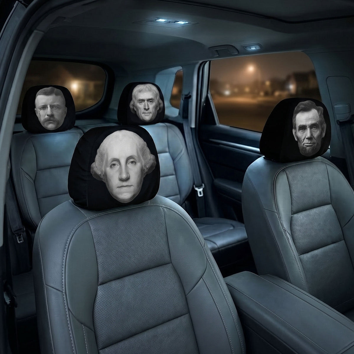 Halloween Patriotic Passengers - Personalized Car Headrest Covers